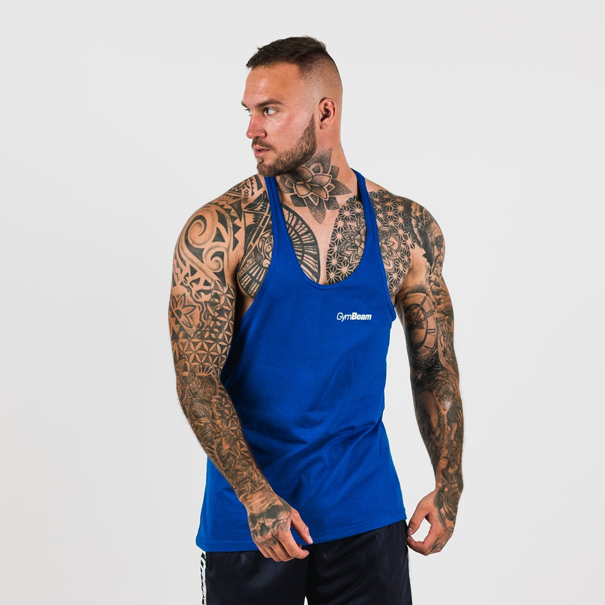 tanktop-tielko-stringer-dark_blue_gymbeam_1 Canotta da Uomo Stringer Dark Blue - GymBeam - immagine 1